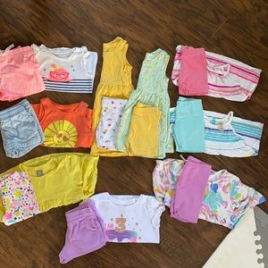 Huge bundle lot of toddler girls summer outfits size 3t!